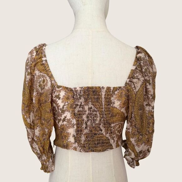 MINKPINK Sweetheart Paisley Crop Top – S - Picture 5 of 8